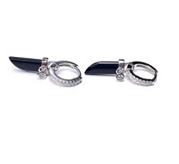 Orecchini Stocco Gioielli Donna in Argento Onice VRA 54 - VRA 54